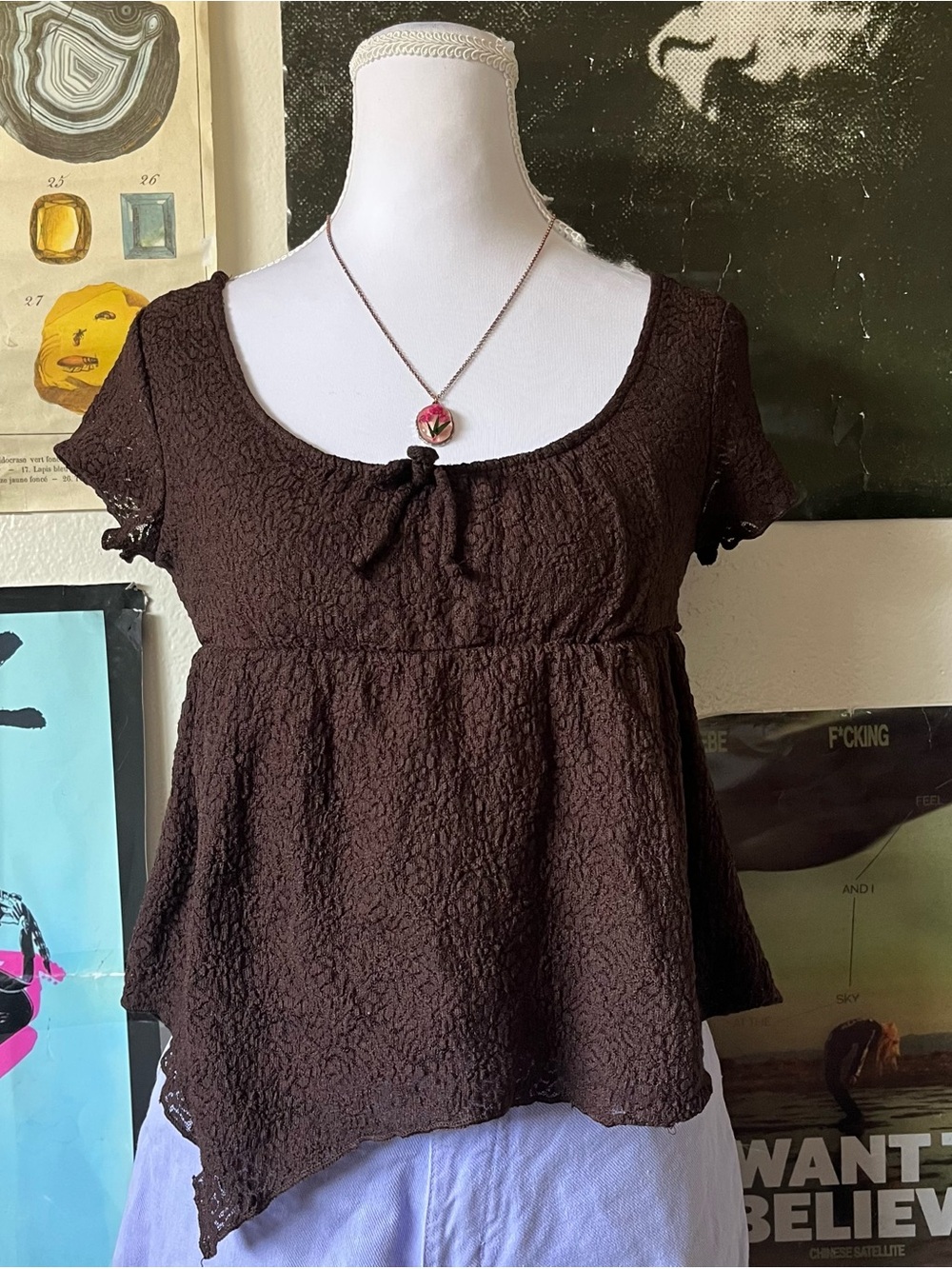 🌸 RSQ Textured Peplum Crop Blouse 🌸